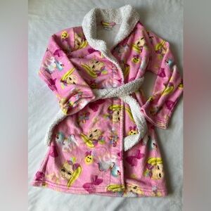 Medium Jojo Siwa Bathroom Robe FR Fire Retardant 7 8 Pink Plush With Belt Sherpa